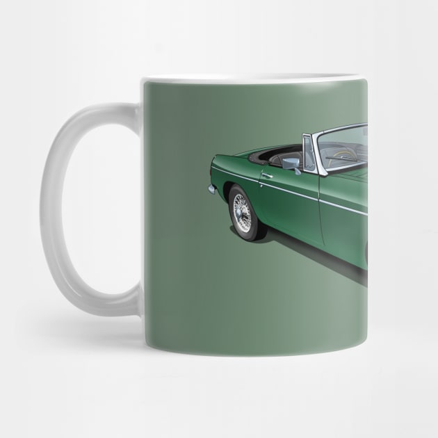 MGB Roadster in british racing green by candcretro